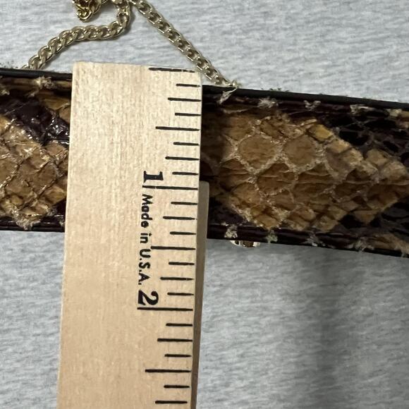 Michael Kors Sloan Crossbody Bag Womens One Size Sand Snake Leather Chain - Picture 12 of 15